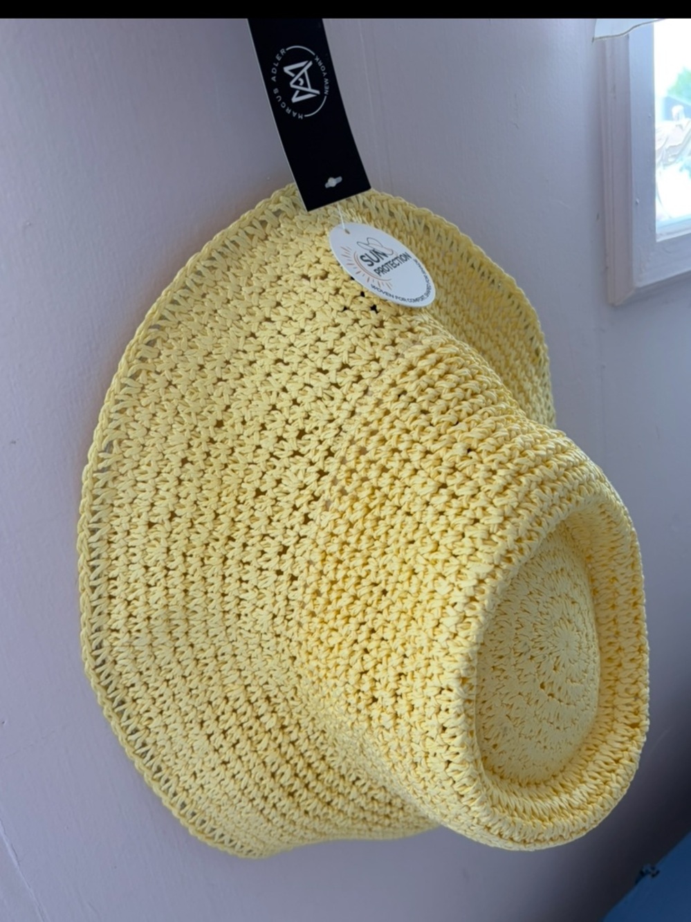 MARCUS ADLER Sun Protection Crochet Bucket Hat - Yellow